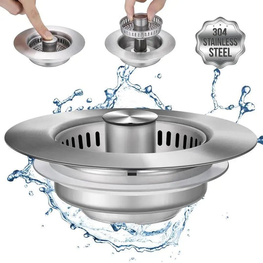 🔥 Last Day 50% OFF 🔥3 in 1 Kitchen Sink Drain Strainer Kitchen Gadgets