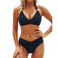 🏖️Hot Sale 50% Off💕 Flattering Two-Piece Bikini Set – Push-Up Halter & V-Cut Bottom