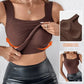 🔥 Women’s U Neck Thermal Tank Tops with Built-In Bra