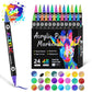 🔥Last Day Promotion-50%OFF - Dual Tip Acrylic Paint Pen Marker - 24/72/144 Colours