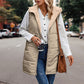 🔥Limited Time 50% Off 🔥Great Gift! Women's Fall Reversible Vest Sleeveless Faux Fleece Jacket