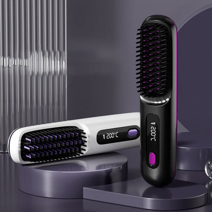 🔥New upgrade Hot Sale ⏳Cordless Ceramic Heated Hair Straightening Comb