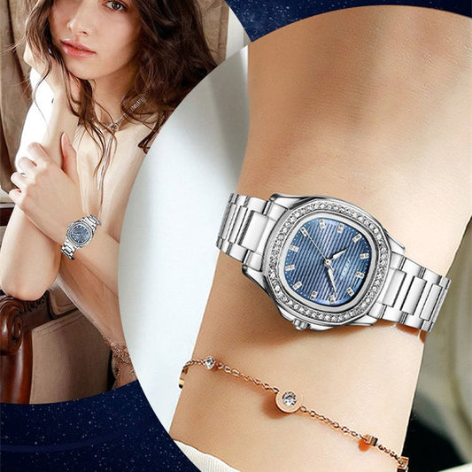 Premium Gift* French style diamond square watch for women