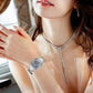 Premium Gift* French style diamond square watch for women