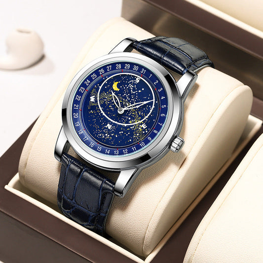 [Thoughtful Gift Idea] Men’s Watch with Rotating Starry Sky Dial