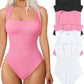 ✨New Arrival🩱Sexy Square Neck Sleeveless Tummy Control Tank Tops Bodysuits