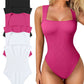 ✨New Arrival🩱Sexy Square Neck Sleeveless Tummy Control Tank Tops Bodysuits