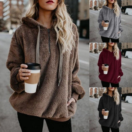 🌷HOT SALE 50% OFF🌸Fashion Warm Casual Loose Hooded Sweatshirt