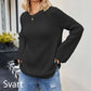 💕 Women's round-neck sweater with wide cuffs and loose fit