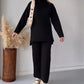 Hot Sale🔥Casual Fashion Solid Color Sweater Two -piece Suit