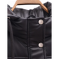 Warm PU Leather Long Hooded Vest
