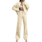 Women's Long Sleeve Zip Coat Drawstring Sweatpants 2-Piece Sets