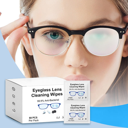 🔥🖤Early Black Friday Sale:55% OFF🔥Eyeglass Lens Cleaning Wipes 60-Piece Set