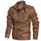 🎅Christmas Specials 50% OFF🎁Men's PU Leather Warm Jacket with Pockets