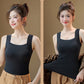 🔥 Women’s U Neck Thermal Tank Tops with Built-In Bra