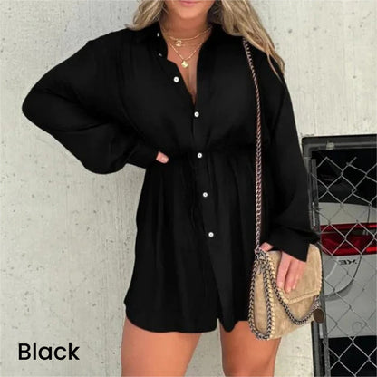 🎅Christmas Specials 50% OFF🎁🎄Women's Solid Color Long Sleeve Shirt Suit