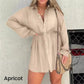 🎅Christmas Specials 50% OFF🎁🎄Women's Solid Color Long Sleeve Shirt Suit