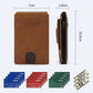 ✨Wallet for Men - with Pop Up Aluminum Case Money Clip Slim Leather Slots Credit Card Holder RFID Blocking Bifold Minimalist Wallet