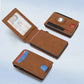 ✨Wallet for Men - with Pop Up Aluminum Case Money Clip Slim Leather Slots Credit Card Holder RFID Blocking Bifold Minimalist Wallet