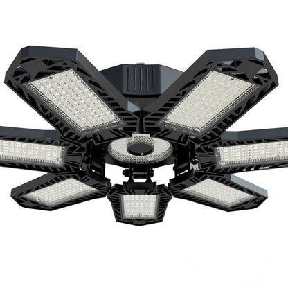 Bright LED Garage Light with Deformable Panels