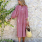 🎊Big price reduction🎊2025 Popular Women's Elegant Puff Sleeve Floral Boho Maxi Dress
