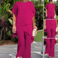 🔥2025 HOT SALE 52% OFF🔥Charming Irregular Top & Wide Leg Pants Set