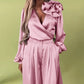 🌸NEW HOT SALE✨Women’s V-Neck Top & Wide-Leg Pants 2-Piece Set – Chic & Comfortable! 🌸