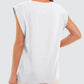 Solid Color Round Neck Cap Sleeve Top（Buy 2 Free Shipping)