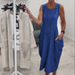 💖LETZTER TAG-AKTION - 50 % RABATT💖Schlichtes ärmelloses Kleid mit Taschen