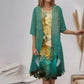 Elegant Floral Chiffon Dress 2-Piece Set