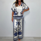 Women's Casual V-Neck Short Sleeve Top Wide Leg Pants Set