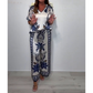 Women's Casual V-Neck Short Sleeve Top Wide Leg Pants Set