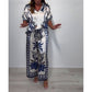 Women's Casual V-Neck Short Sleeve Top Wide Leg Pants Set