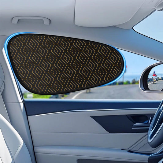 ⚡ Instant Car Cooler Shades - Cuts Cabin Temp by 20°C | One-Size-Fits-All 🏖️ 🌡️ Blocks 99% UV Rays | 🧳 Stores in Glovebox