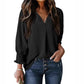 ❤️‍🔥Letzter Tag – 54 % Rabatt🧡Lässiges, lockeres Damen-Shirt mit V-Ausschnitt und 3/4-Ärmeln