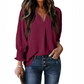 ❤️‍🔥Letzter Tag – 54 % Rabatt🧡Lässiges, lockeres Damen-Shirt mit V-Ausschnitt und 3/4-Ärmeln
