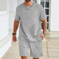 Men's Sports Casual Solid Color 2-Piece Set