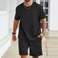 Men's Sports Casual Solid Color 2-Piece Set